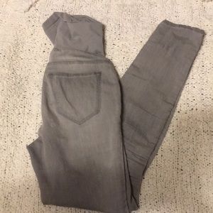 Indigo Rein gray maternity skinny jeans
